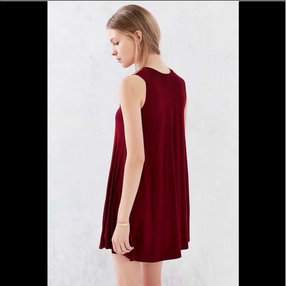 UO Silence + Noise Swingy Tank Dress Red Small - Picture 5 of 8
